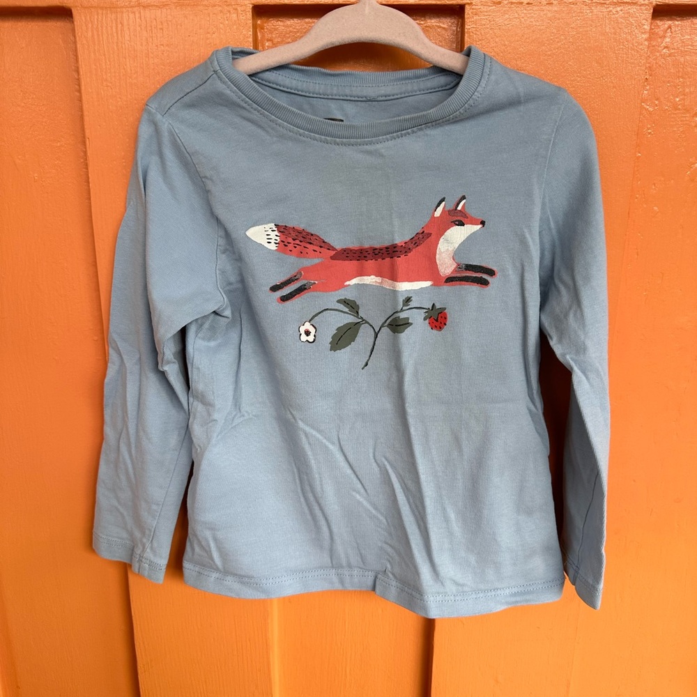 EUC Tea Collection size 3T fox long sleeve